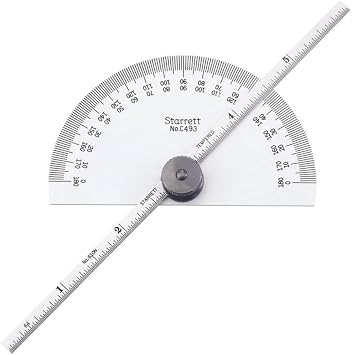 Starrett Protractor and Depth Gage, 6" Blade