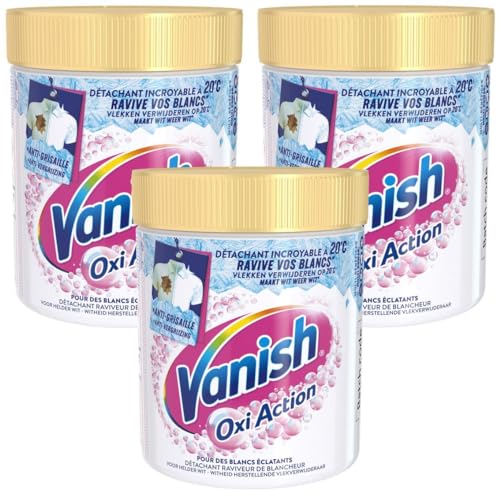 Vanish – Lote de 3 Quitamanchas textile Oxi Action Polvo Blanco – 470 g