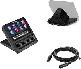 Stream Deck + - XLR Dock, Microphone Cable Bundle - Audio Mixer, Production Console & Studio Controller, XLR-to-USB Mic Interface, Shielded Cable, Mac/PC