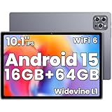 【 10インチ 2025初登場】 Android 15 タブレット 10インチ wi-fiモデル 16GB+64GB+1TB拡張、 8コアCPU、 6000mAh 大容量バッテリー Widevine L1+GMS認証+Type-C充電+Wi-Fi 6モデル 、アンドロイド タブレット 1280*800 IPS 画面