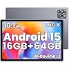 Tableta 2026, tableta Android, tabletas Android 15 de 10.1 pulgadas, 8 núcleos 16 GB RAM 64 GB ROM | Batería de 6000 mAh, expansión de 1024 GB | Pantalla táctil IPS 1080 * 800 HD | WiFi 6 5G
