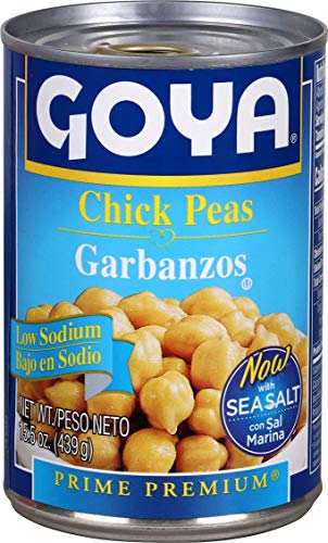 Goya Low Sodium Chick Peas, Garbanzo Beans, 15.5 Oz