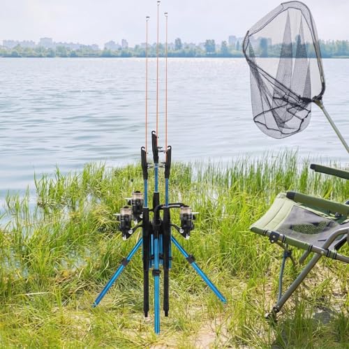 Fishing Rod Carrier Surf Holder Foldabler Stand 3 Rod, 24.41 Inches, Blue by Gisafai - Used condition - Image 7