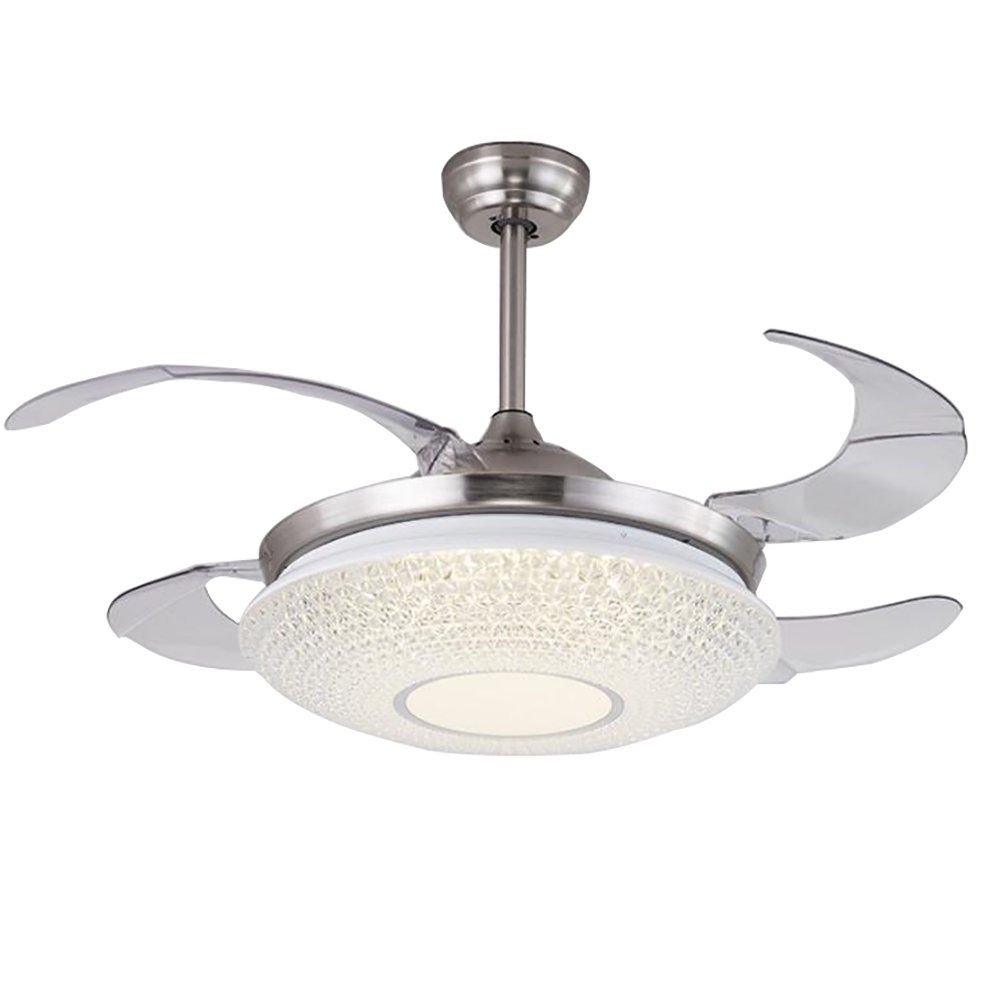 Ventilateur de plafond silencieux avec éclairage LED télécommandable 42" discret