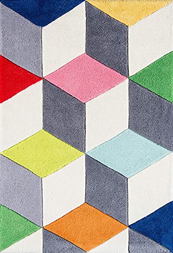 Image of Soft Woolen Modern Collection Tufted Carpet for Living Room Bedroom and Hall Size 7 x 10 Feet Color Multi