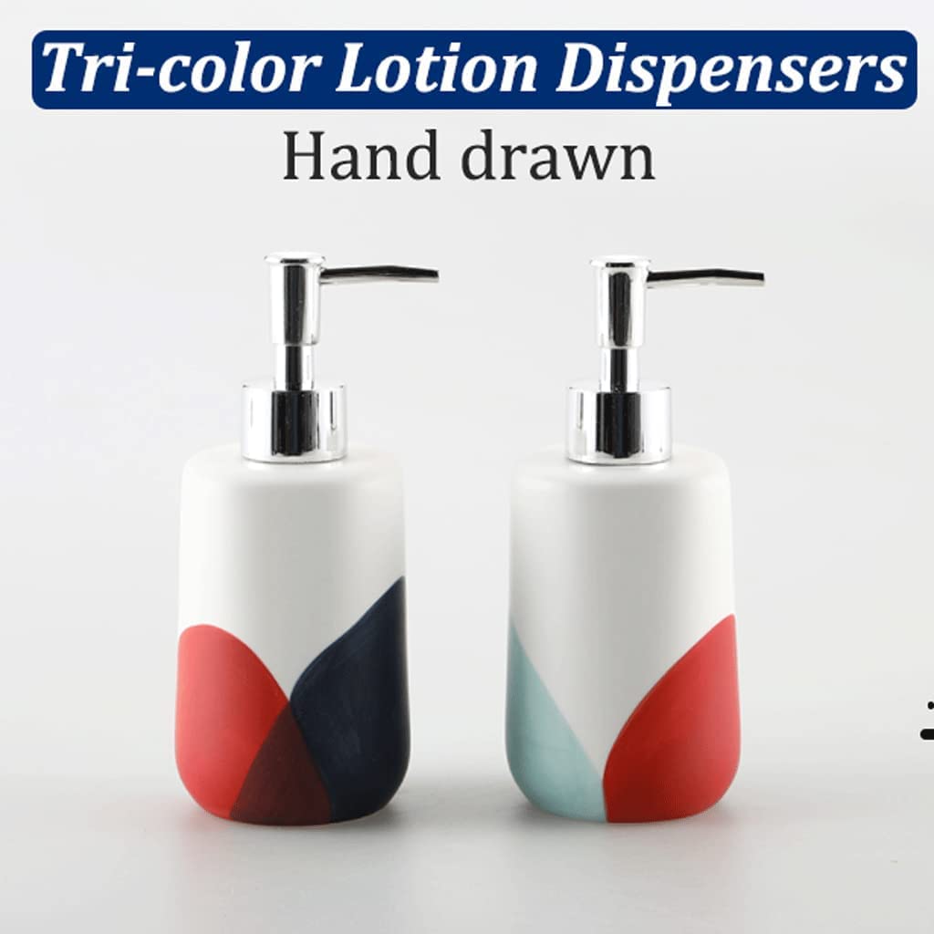 NZPOST Distributore di Sapone Ricaricabile Distributore di Sapone con Pompa Bottiglia di Sapone Liquido per Le Mani Ricaricabile Distributori di lozione in Ceramica