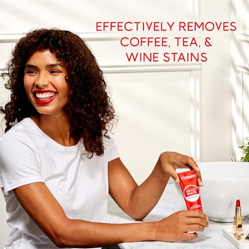 colgate optic white renewal teeth whitening toothpaste whitening fluoride toothpaste effectively removes tea coffee and wine stains made with hydrogen peroxide high impact white 30 oz