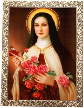 Quadro Decorativo Religioso Santa Terezinha do Menino Jesus (Dour...