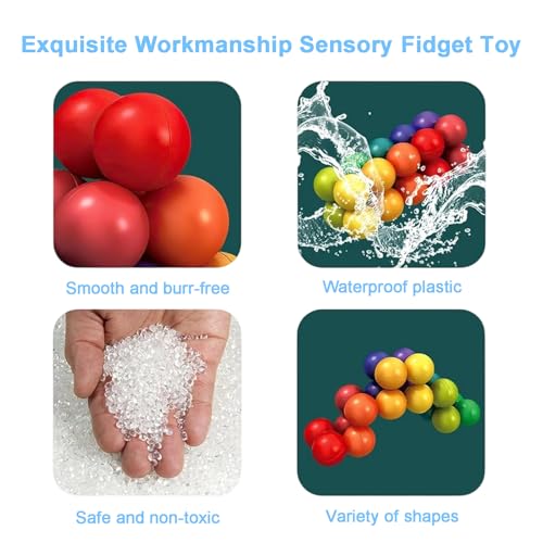 3D Puzzleball Sensorisches Spielzeug, Regenbogen Fidget Ball,Angstzuständen, Autismus-Spielzeug Lustiges pädagogisches Weihnachtsgeburtstagsgeschenk