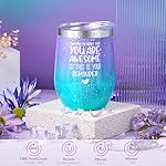 Gifts for Women Spa Lavender Bath Gifts Baskets for Women Mothers Day Gifts Birthday Gifts Relaxing Self Care Gift for Mom Her Auntie Sister Teacher Wine Tumbler Purple - Image 2
