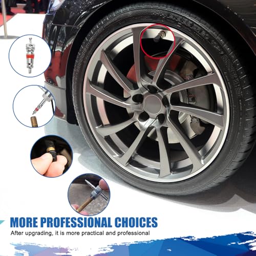Image of 44PCS Valve Stem Removal Tool, Tire Repair Tools, Tire Valve Stem Kit with Dual & Single Heads Valve Core Remover and 4-Way Valve Tool, Spool Removal and Installation Tool for Most Cars