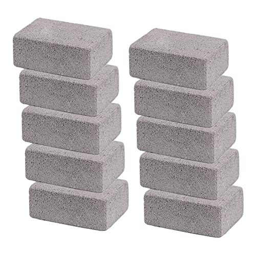 Fayrimi 10 Pcs Barbecue Grill Cleaning Bricks Barbecue Grill Cleaning Foam Reusable to Remove Oil Stains for Grilling