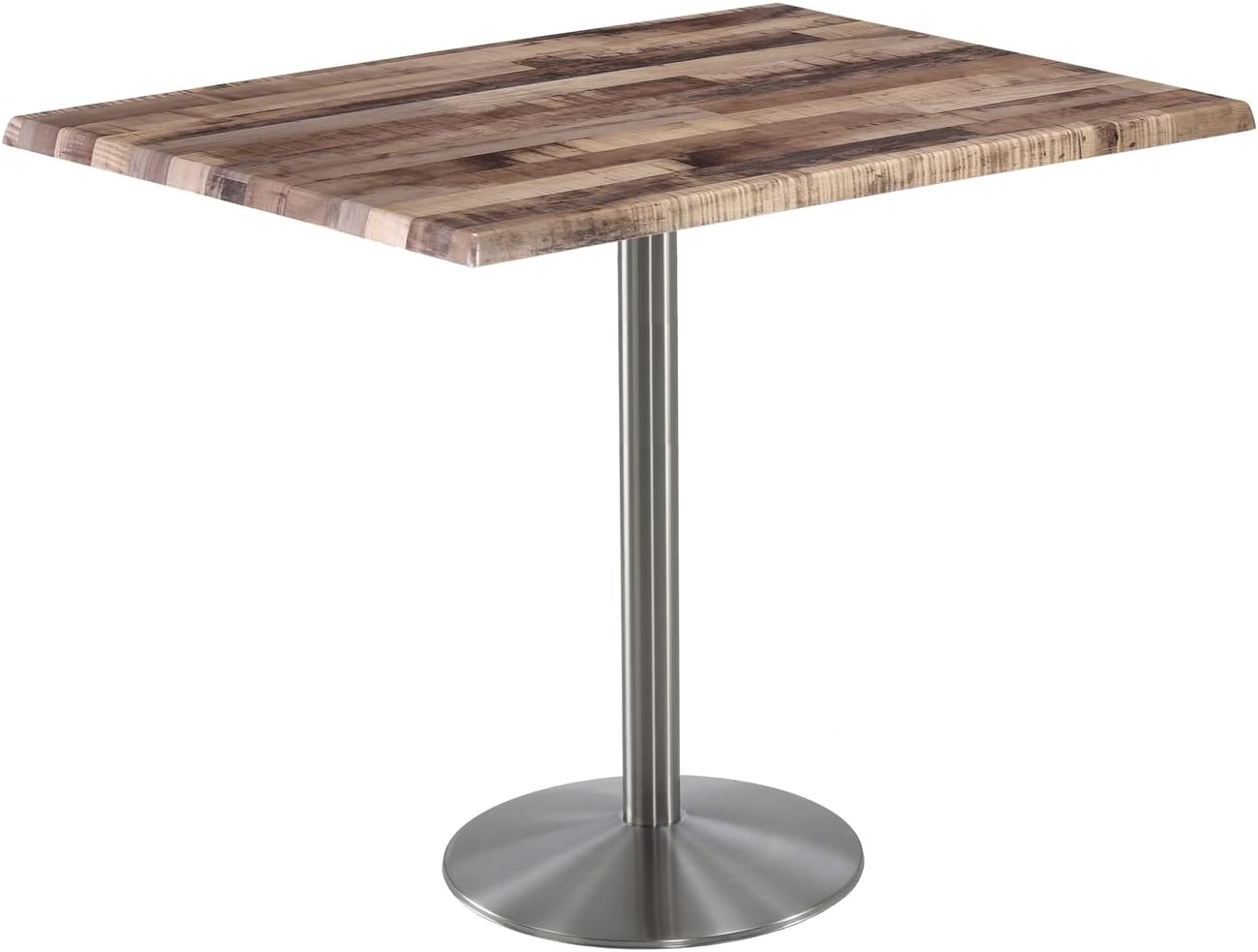 Holland Bar Stool Co. 42" Tall OD214 Indoor/Outdoor All-Season Table with 30" x 48" Rustic Top