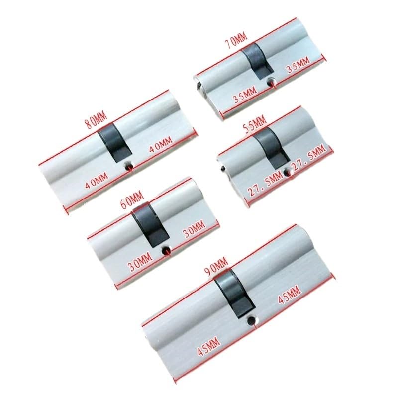 Bombin Cerradura Seguridad 1 Uds 55 60 70 80 90 100 110 120mm cilindro cerradura for salón manija personalizada llave de latón doble cerradura abierta puerta ventana seguridad Bombin Cerradura(SLY-90(