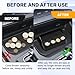 Coin Holder for Car, Automotive Coin Change Storage Organizer, Coin Storage Box Money Dispenser with 4 Compartment, Universal Car Organizers and Storage Dash-Mounted Holder for Most Cars, Trucks