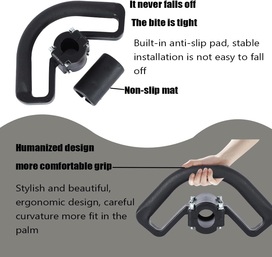 Weed Eater Trimmer Handle Bar Handlebar Universal Loop Handle Bar Mounting Hardware Kit Trimmer Replacement Handle for Trimmer Garden Lawn Cutter Black (A) thumbnail