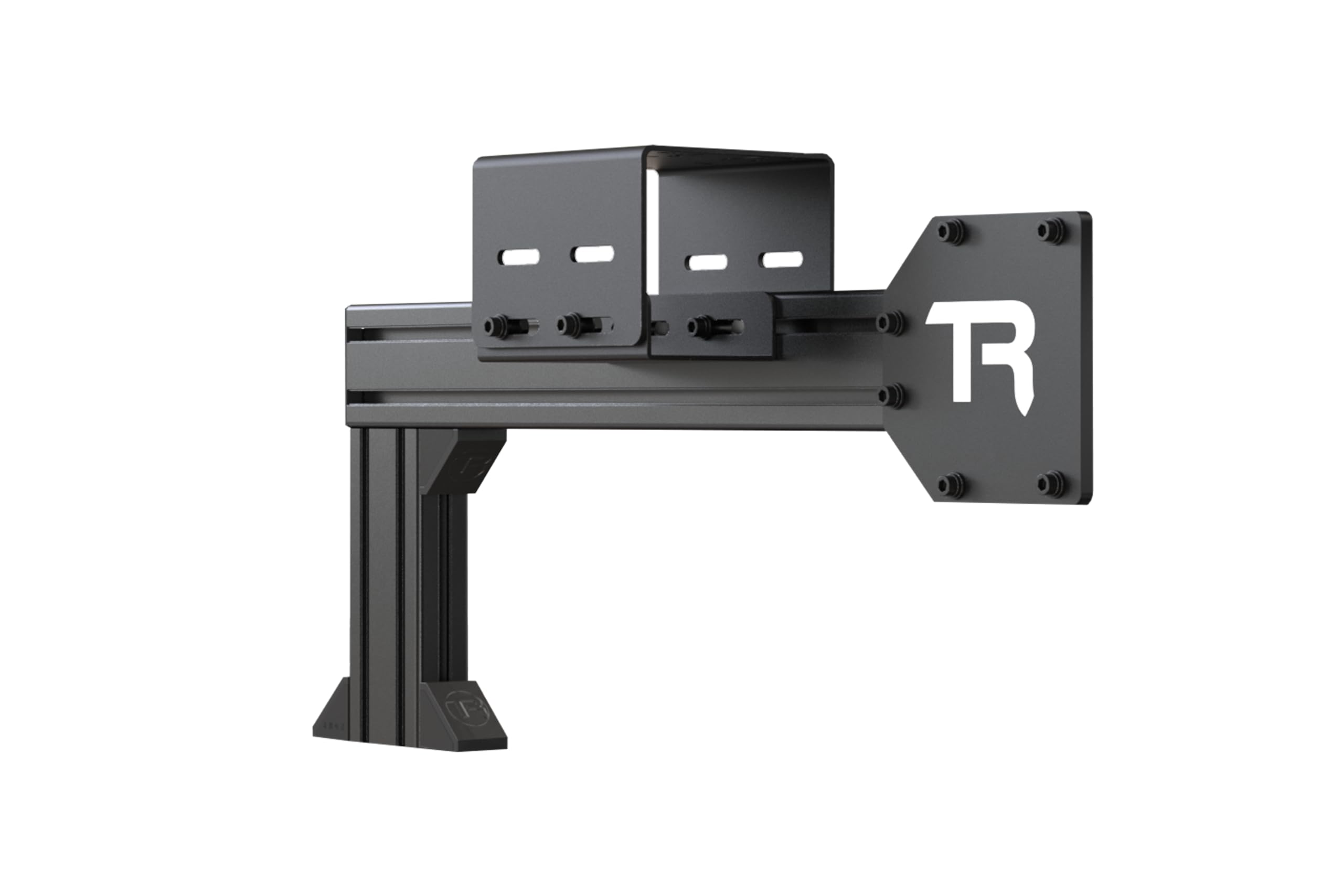 Trak Racer TR Gen 2 Schalthebelhalterung und seitliche Chassishalterung mit TR-Stützplatte Schwarz, für TR120, TR80 LITE, Flughalterungen, Sim Rigs, Add-Ons