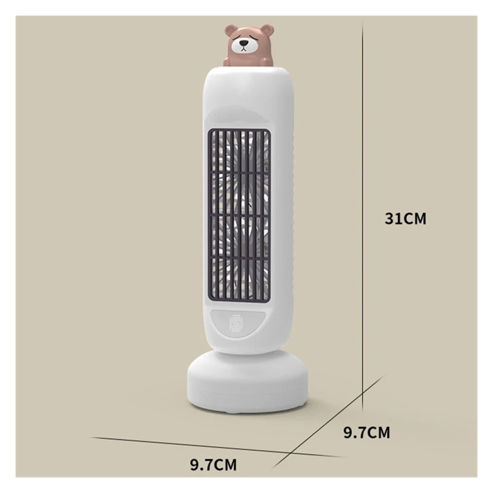 Przenośny wentylator biurkowy USB bezłopatkowy, 3-biegowy(Pink)
