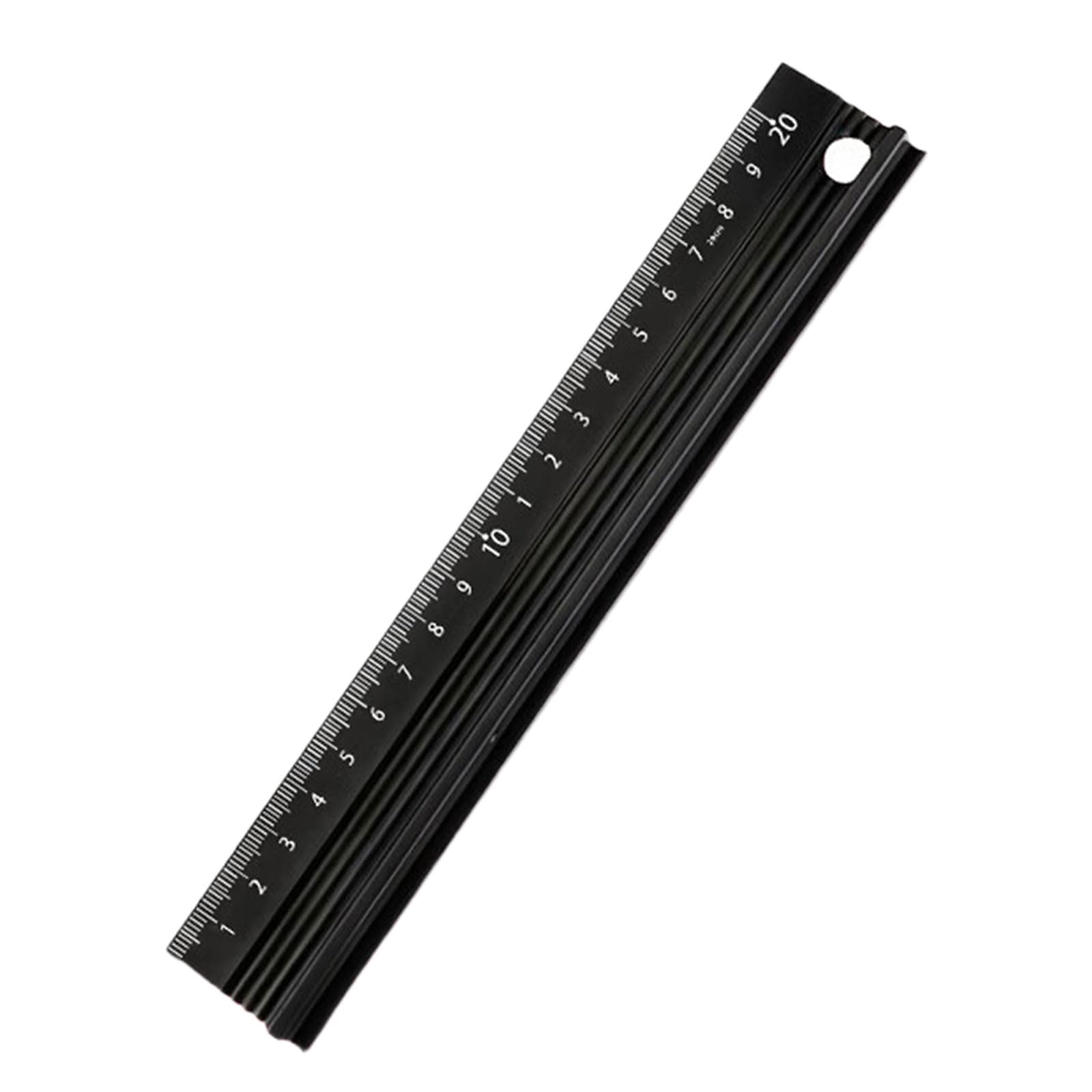 Zbiianxer Black Professional Thickened Aluminum Ruler 3 Size For Accurate Measurement & Smooth Cutting In Crafting & Construction Aluminum Measuring Ruler