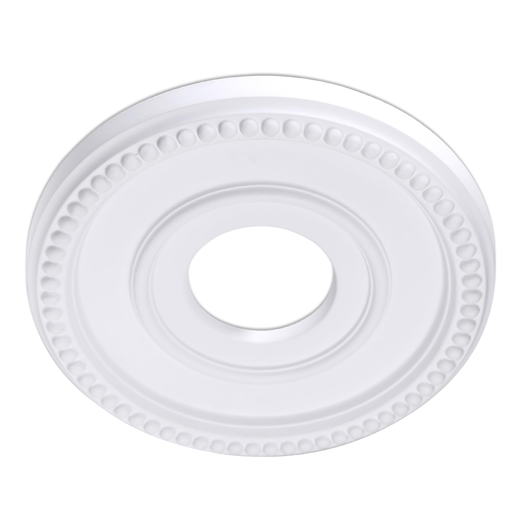1-Pack Ceiling Medallion - 12-1/2" OD x 3-15/16" ID x 1-3/8" P - Primed Light Fixture Cover Plate for Chandeliers, Ceiling Fans & Lighting Decor