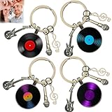 Diseño sencillo:Con su forma de disco de vinilo,el llavero tiene un aspecto atractivo y simple.No tiene patrones recargados,lo que lo convierte en un accesorio versátil.El diseño se adapta a varios estilos.
