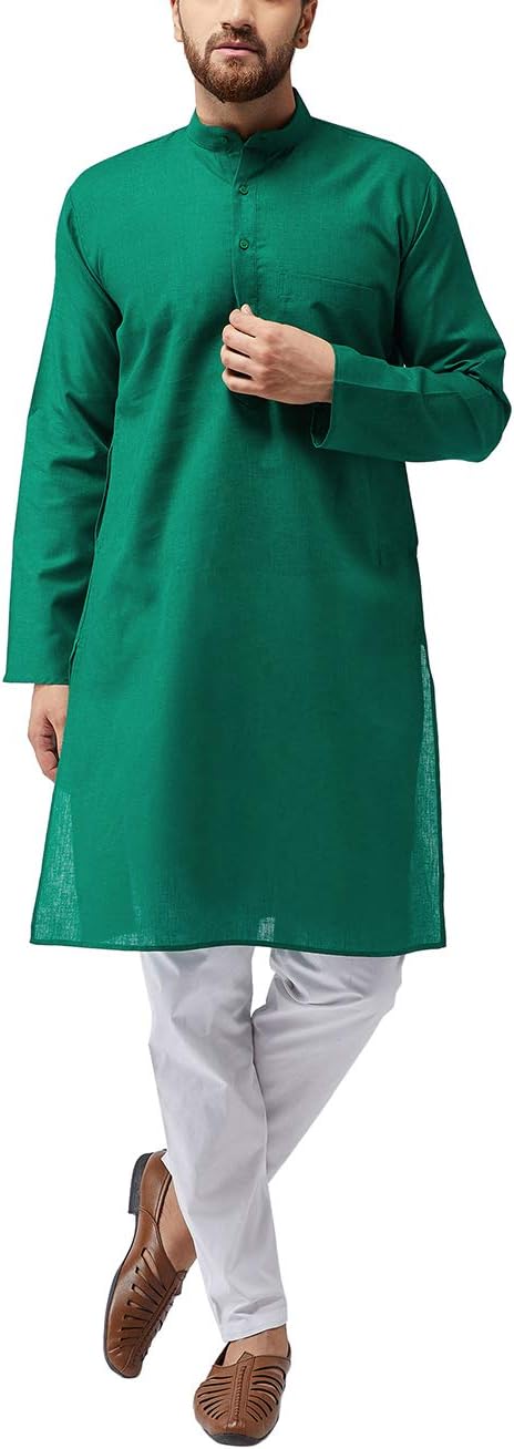 Sojanya (Since 1958 Men'S Cotton Blend Only Long Kurta