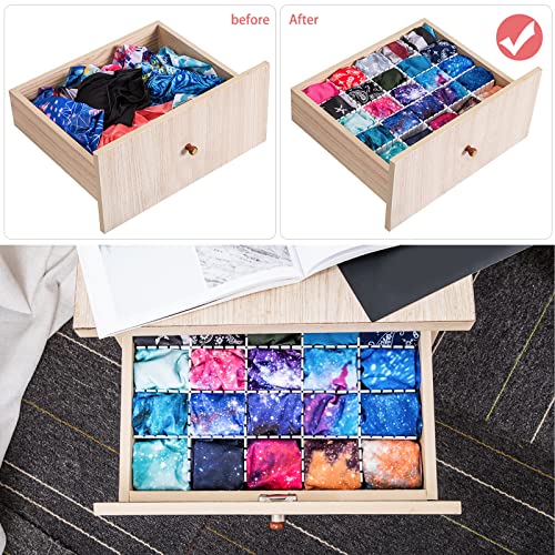 45 Pack Drawer Dividers, Plastic Adjustable Drawer Storage Organizer for Tidying Clutter Socks, Underwear, Makeup, Kitchen, Dresser Black - Image 5