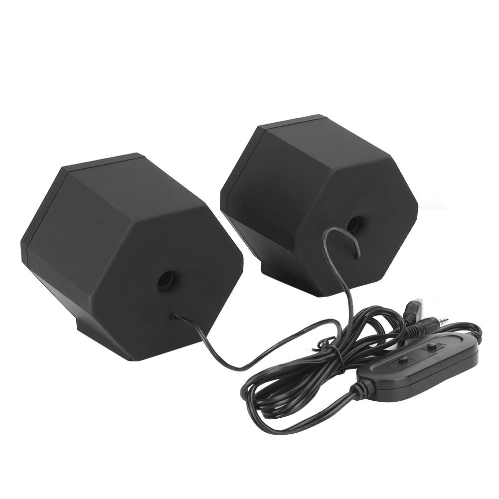 SADA - Altoparlanti per computer, piccoli altoparlanti USB cablati con bassi ricchi per computer portatili, dispositivi mobili, bel design, 2 unità