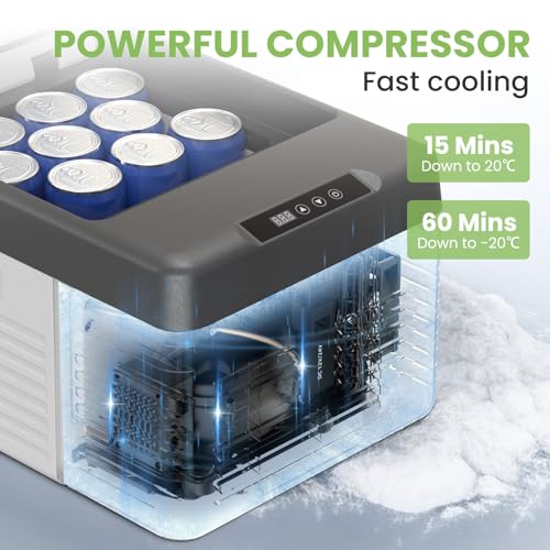 Alpicool Car Refrigerator 12 Volt Portable Car Fridge 10 Quart（9 L Electric Cooler with AC/DC，Car Refrigerator Freezer for Truck Van RV Camper SUV, Camping Boat Travel，-4~68°F by Alpicool - Image 3