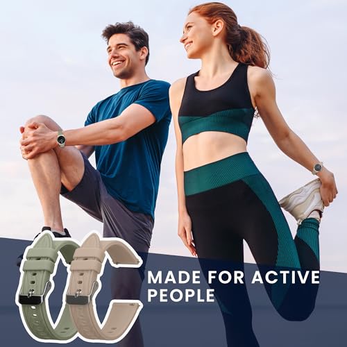 kwmobile 2X Sportarmband kompatibel mit Withings Scanwatch Light 37mm / Withings Scanwatch 2 38mm Armband - Fitnesstracker Band Set aus TPU Silikon