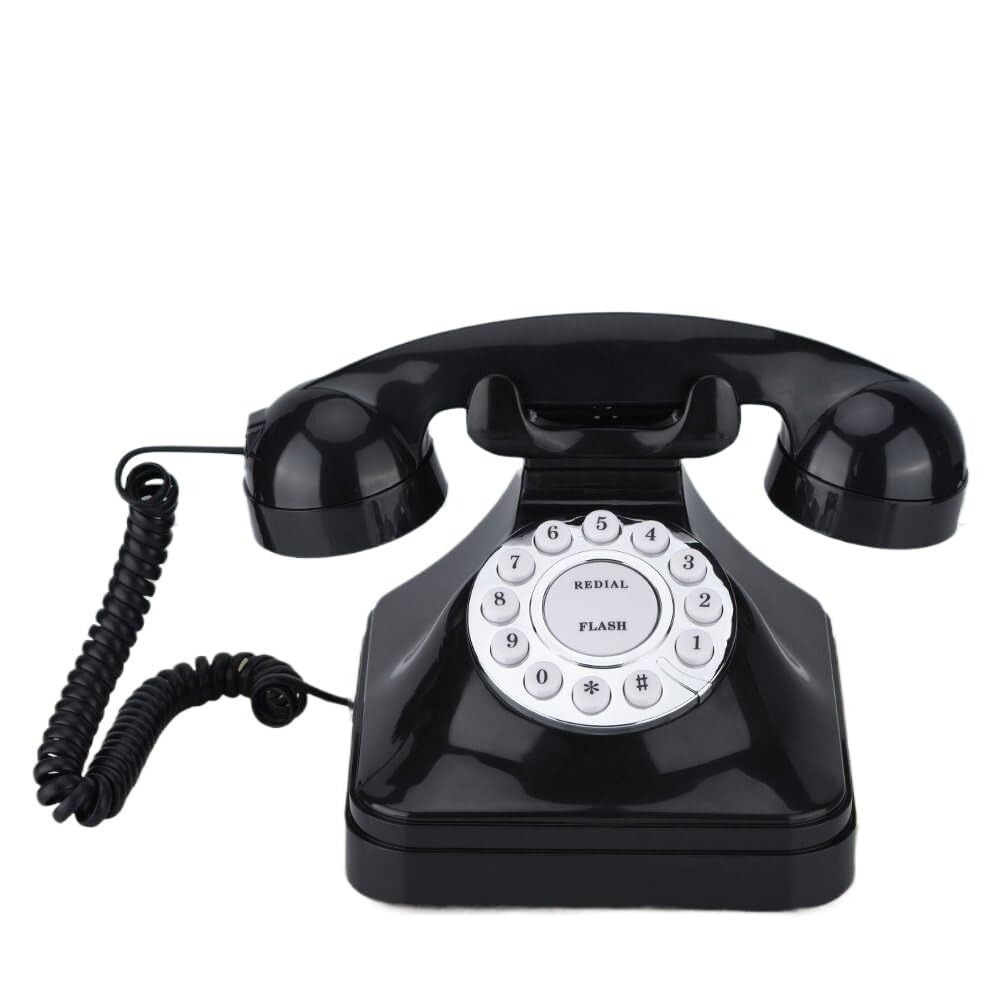 WX 3011 Vintage Czarny Plastikowy Telefon Do Domu, Nowy Telefon Lip, Wielofunkcyjne Słuchawki Lip, Retro Wire Stacjonarny Telefon