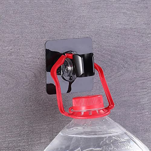 Image of SEMITO Self Adhesive Shower Head Holder Adjustable Bathroom Wall Mount Bracket Self-adhesive Handheld Drill-free Showerhead Rack Punch-free Chrome (Black, 4)