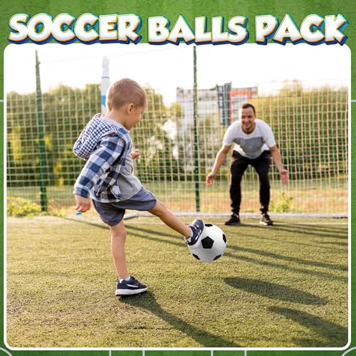 image for PlayBolt Size 3 Soccer Balls for Toddlers & Kids (4 Pack) - PVC Youth 