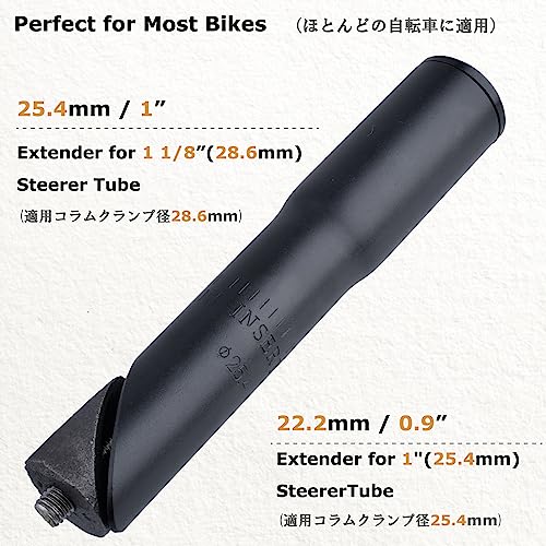Yapjeb Bike Fork Stem Riser Adapter Bike Fork Stem Extender Aluminum Bike Quill Stem Adapter For Mountain Bike Road Bike Quill Stem Adapter (22.2 X 150Mm) #TOP2