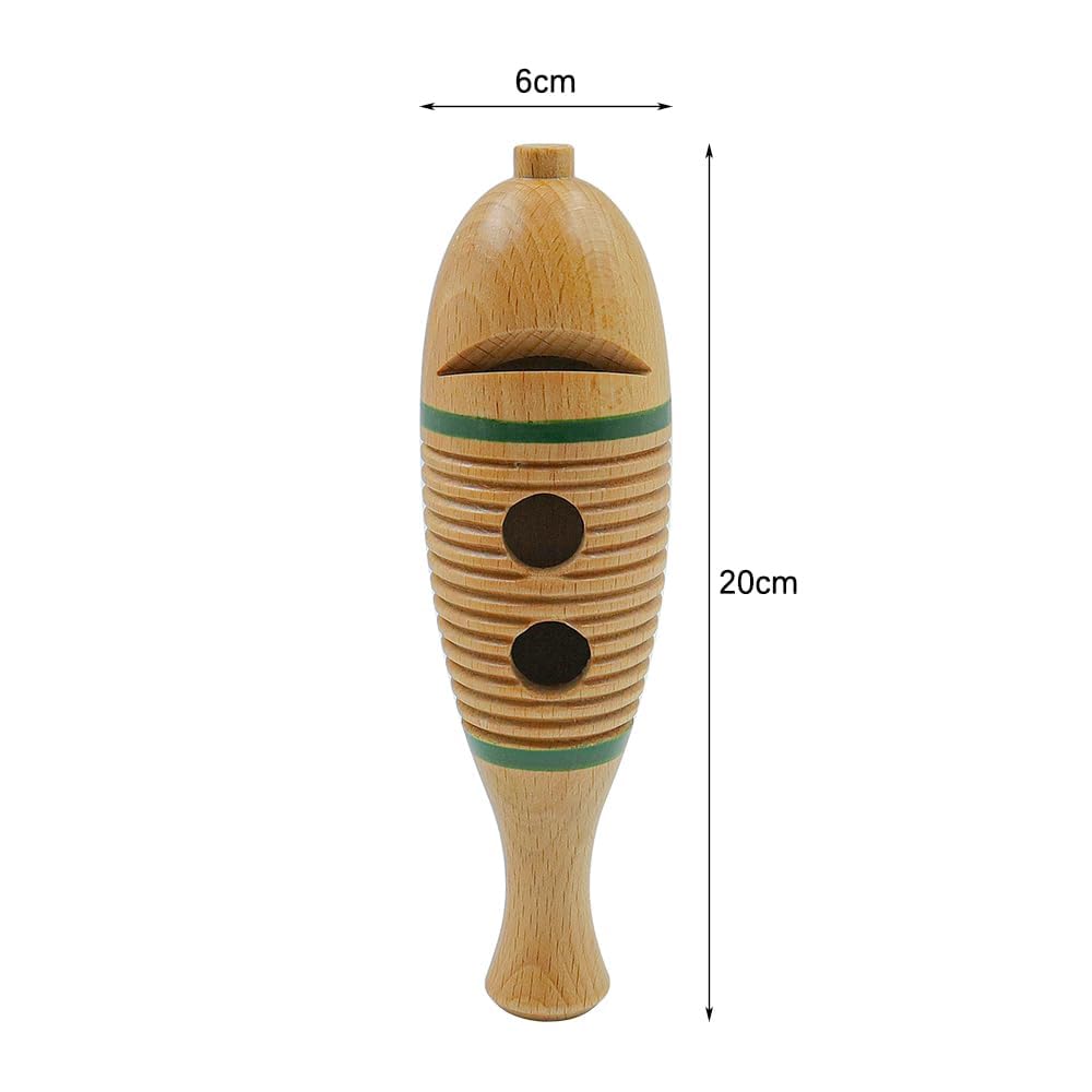 POFET Wooden Guiro, Colorful Fish-shaped Musical Percussion Instrument for Adults Musical Instrument - Image 2