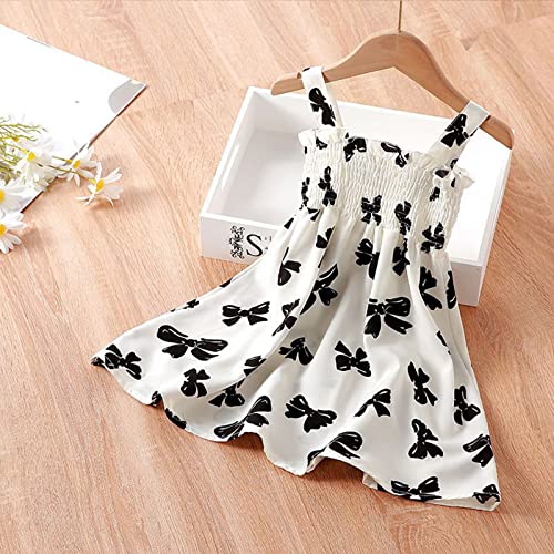 Infant Girls Strap Butterfly Graphic Print Dress Kids Ruffle Casual Dresses Summer Cute Skirt Vintage Puffy Clothes Tutu2