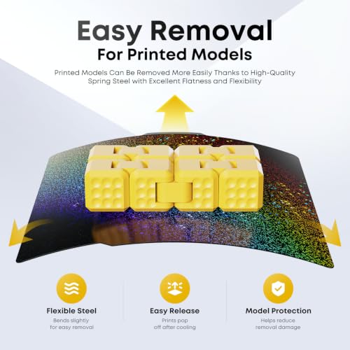Image of 3D Printer Build Plate for Bambu Lab X2D P2S X1 X1C X1E P1P P1S A1, 3D Printer Accessories PEY+PEI Dual Texture 257x257mm, Flexible Spring Steel Hot Bed Platform Sheet