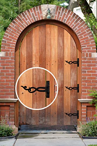 Akatva T Hinge Set - 2 Piece Gate Hinges For Wooden Fences Heavy Duty - Barn Hinges For Doors - Black Hinges – Hinges For Shed Door - Door Hinges Black Matte - Hinges Outdoor - Fence Strap Hinge Set #TOP2