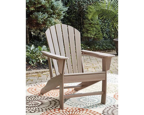 Signature Design by Ashley 1-Piece HDPE Outdoor Adirondack Chair, Driftwood - image 2