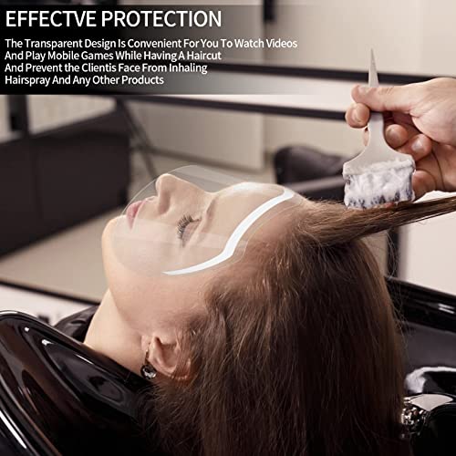 Siyurongg 50 Pcs Shower Face Eye Shields, Eyebrow Shower Shield Visors, Eyelash Extensions Shower Face Shield, Microblading Makeup Protector Face Cover Shield for Hairspray Salon Eyelid Aftercare - Thumbnail 5