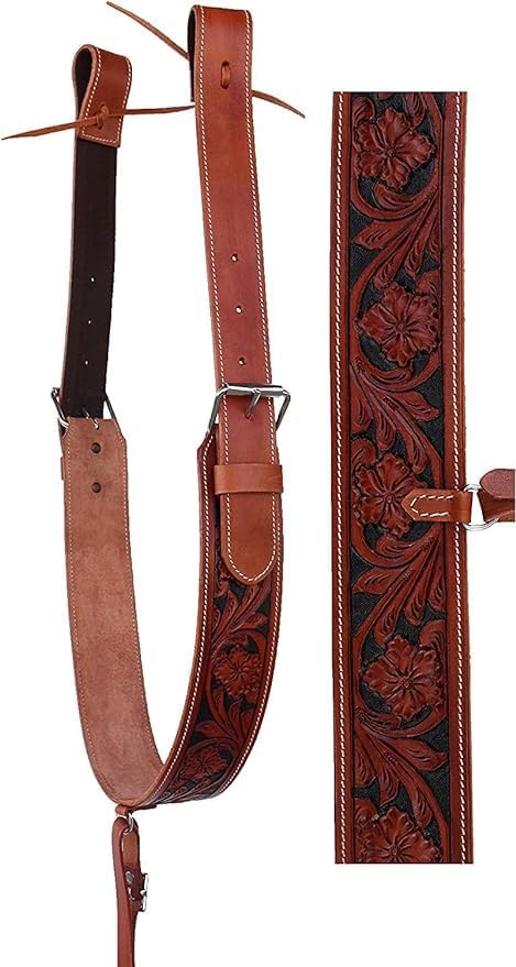 Leather Horse Western Complete Flank Cinch Set Rear Flank Back Cinch Girth Saddle Billets Tack Horse Cinches