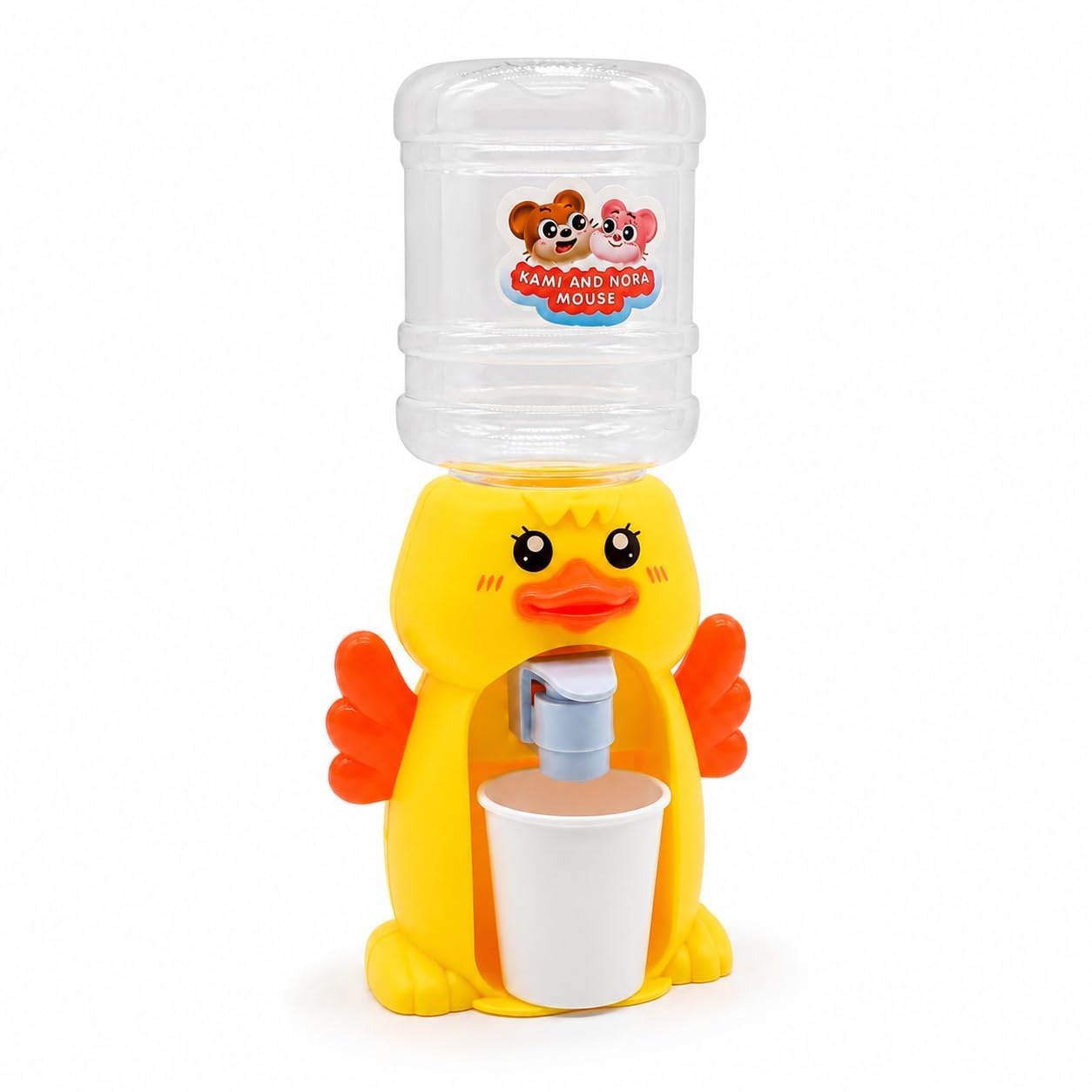 MAPPERZ Kids Mini Water Dispenser, Toy for Children with Small Bottle and Mug, Juice, Milk, Tea and Milk Cartoon Theme Dispenser, Water Machine Toy Pack of (Duck)-image-6