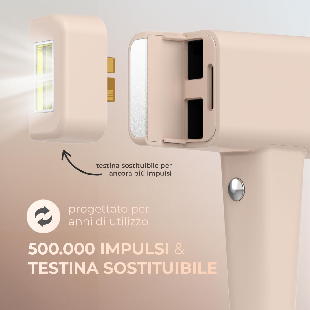 Vulpés IPL Elysea – Ultra Veloce con Raffreddamento Attivo & Sensore Tono Pelle | Riduzione Peli Permanente Corpo, Viso, Zona Intima