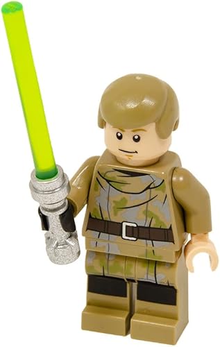 Miniatura 3 de LEGO Star Wars Luke Skywalker en traje de Endor con sable de luz verde oscuro