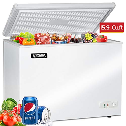 Commercial Top Chest Freezer - Kitma 15.9 Cu. Ft Deep Ice Cream Freezer