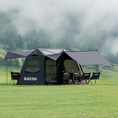 BLACKDOG Inflatable Glamping Tent with Skylight - Spacious 210D Oxford Blackout Coating Air Tent with Electric Pump, Quick Setup, Ideal for Camping 102.4" L x 90.6" W