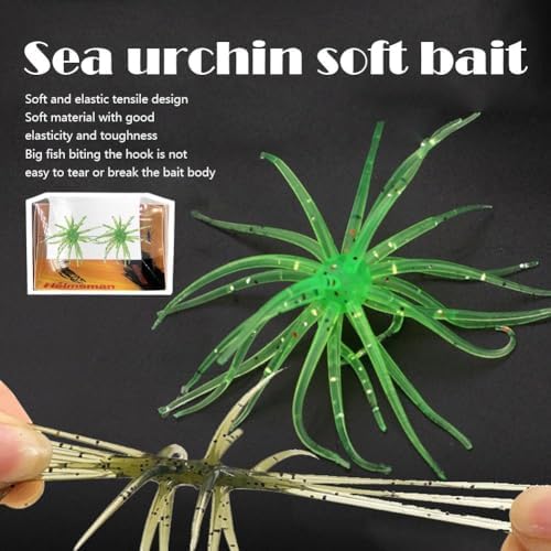 MANYUN Tentacle Creature Lure, Japanese Style Soft Plastic Baits for Bass Fishing - for Drop Shot, Wacky Rig/Neko Rig and Finesse, Slow Sinking, Soft Bait - 4