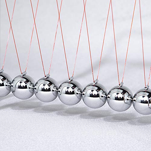 Image of CERROPI Newtons Cradle Pendulum with 7 Balls, Classic Swing Newton Balance Ball, 30+ Sec Swingtime, Science Physics Gadget, Desk Toys & Office Gadgets for Desk Decorations
