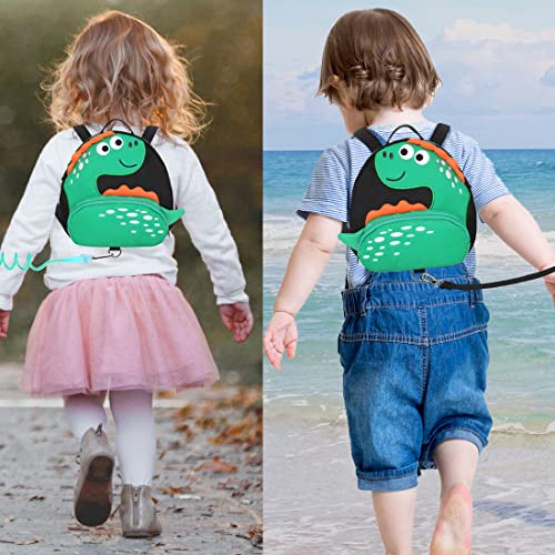 Jianbao Dinosaur Toddler Backpacks With Leashes Anti Lost Wrist Link For 1.5 To 3 Years Kids Girls Boys Safety (Dinosaur, Black) #TOP5