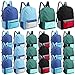 Amylove 24 Packs 12 x 17 x 6 Inches Bulk Backpacks Two Tone Backpacks with Pockets Adjustable Padded Straps Back to School Supplies Bag Bookbag for Kids Women Men Boys Girls